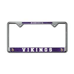 Minnesota Vikings  12" x 6" Chrome Frame With Decal Inserts