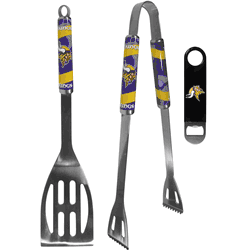 Minnesota Vikings 2 pc BBQ Set and Bottle Opener