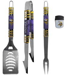 Minnesota Vikings 3 pc BBQ Set and Chip Clip