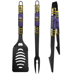 Minnesota Vikings 3 pc Black Tailgater BBQ Set