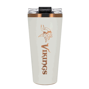 Minnesota Vikings 32oz Crème and Copper Big Slim Tumbler with Straw