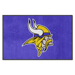 Minnesota Vikings 4X6 High-Traffic Mat with Durable Rubber Backing - Landscape Orientation