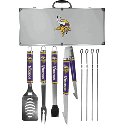 Minnesota Vikings 8 pc Logo BBQ Set