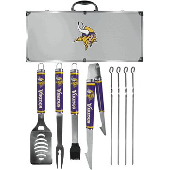 Minnesota Vikings 8 pc Logo BBQ Set