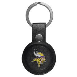 Minnesota Vikings AirTag Compatible Leather Key Chain