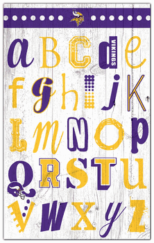 Minnesota Vikings Alphabet 11x19 Sign