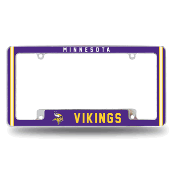 Minnesota Vikings Alternate Design All Over Chrome Frame