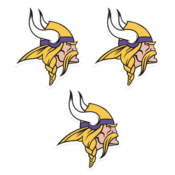 Minnesota Vikings Auto Decal 3 Pack
