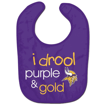 Minnesota Vikings Baby Bib All Pro Style I Drool Design