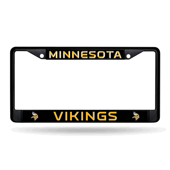 Minnesota Vikings Standard Black Chrome Frame with Plastic Inserts 12