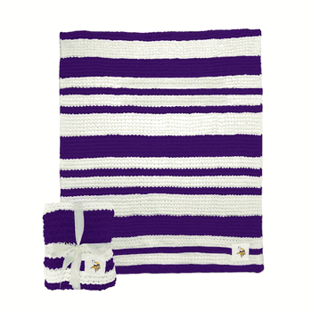 Minnesota Vikings Cable Knit Throw 50x60