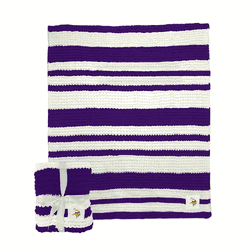 Minnesota Vikings Cable Knit Throw 50x60
