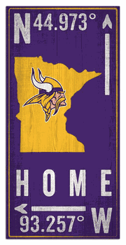 Minnesota Vikings Coordinate 6x12 Sign