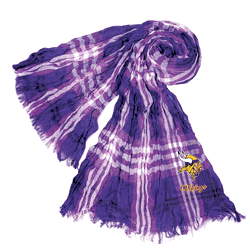 Minnesota Vikings Crinkle Scarf Plaid Purple/Bla