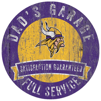 Minnesota Vikings Dad's Garage Sign