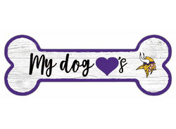 Minnesota Vikings Dog Bone 6x12 Sign