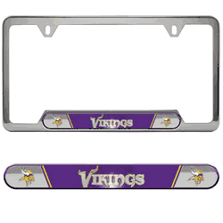 Minnesota Vikings Embossed License Plate Frame, 6.25in x 12.25in