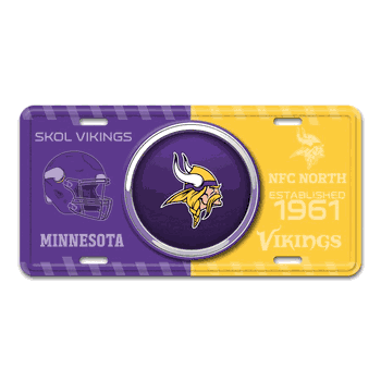 Minnesota Vikings Embossed Metal License Plate