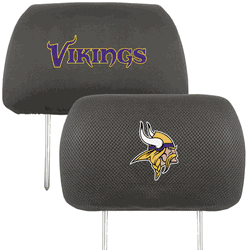 Minnesota Vikings Embroidered Head Rest Cover Set - 2 Pieces