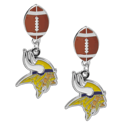 Minnesota Vikings Football Stud Earrings