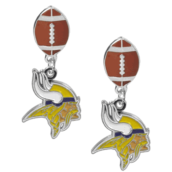 Minnesota Vikings Football Stud Earrings