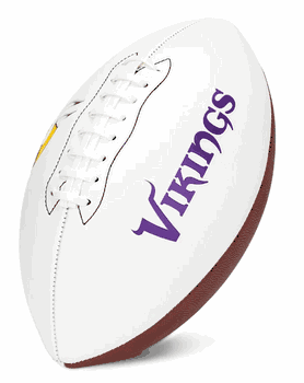Minnesota Vikings Franklin NFL Team Signature Autograph White Panel Football