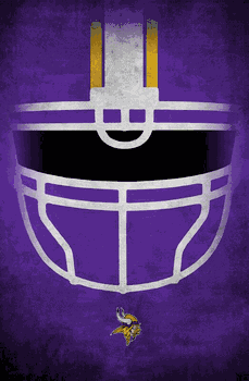 Minnesota Vikings Ghost Helmet 17x26
