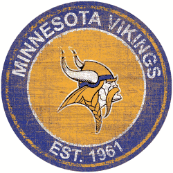Minnesota Vikings Heritage Logo Round Sign