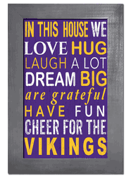 Minnesota Vikings In This House Sign