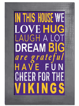 Minnesota Vikings In This House Sign