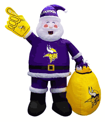 Minnesota Vikings 7 FT Inflatable Santa
