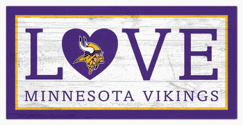 Minnesota Vikings Love 6x12 Sign