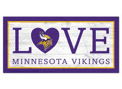 Minnesota Vikings Love 6x12 Sign