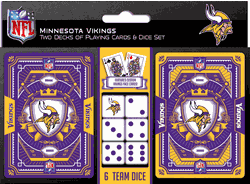 Minnesota Vikings NFL 2-pack Playing Cards & Dice Set