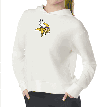 Minnesota Vikings NFL Kadi Waffle Hoodie Coconut Cream Small