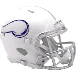 Minnesota Vikings NFL Mini Speed Football Helmet 2024 Alternate Winter Warrior