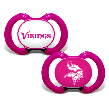 Minnesota Vikings Pacifier 2-Pack - Pink