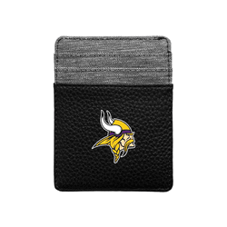 Minnesota Vikings Pebble Front Pocket Wallet Black