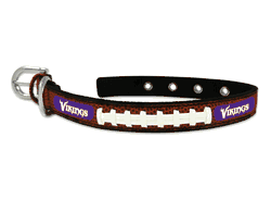 Minnesota Vikings Pet Collar Leather Classic Football Size Small CO