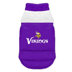 Minnesota Vikings Pet Parka Puff Vest Large