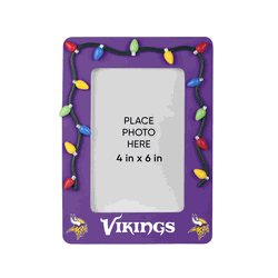Minnesota Vikings Picture Frame with Holiday Lights