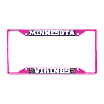Minnesota Vikings Pink Metal License Plate Frame - 6.25