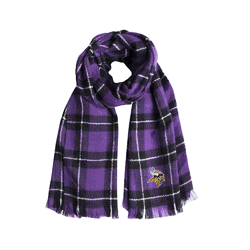 Minnesota Vikings Plaid Blanket Scarf PR-BLK