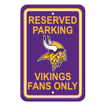Minnesota Vikings Plastic Parking Sign - Reserved Parking