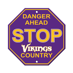 Minnesota Vikings Plastic Stop Sign