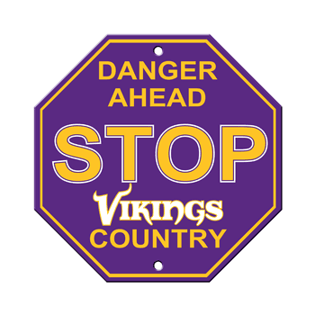 Minnesota Vikings Plastic Stop Sign