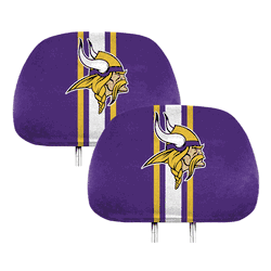 Minnesota Vikings Printed Head Rest Cover Set - 2 Pieces