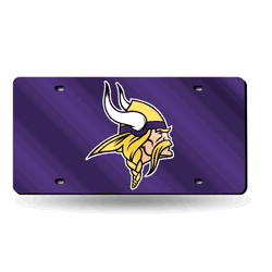 Minnesota Vikings Purple 12" x 6" Laser Cut Tag For Car/Truck/SUV