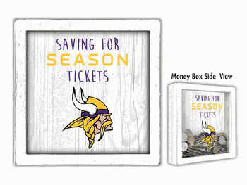 Minnesota Vikings Saving for Tickets Money Box