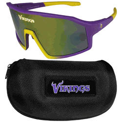 Minnesota Vikings Shield Sunglasses with Case
